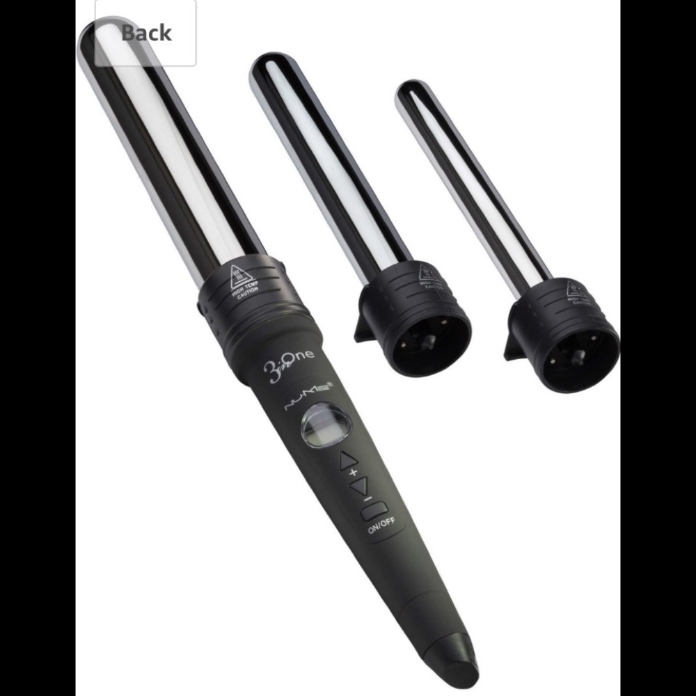 NuMe Titan 3 Curling Wand Iron 3-in-1 Black